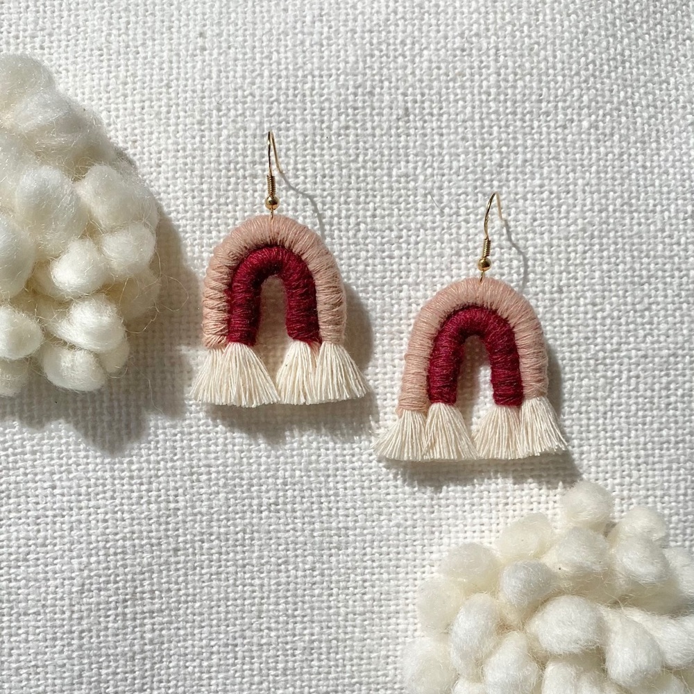 ✨handmade✨ rainbow earrings